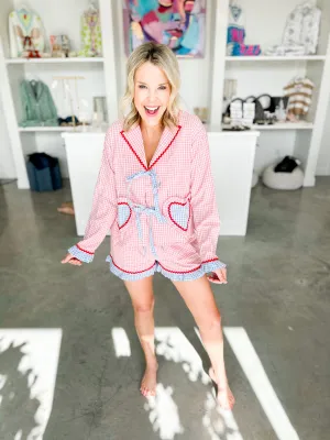 Gingham Bow Pajamas