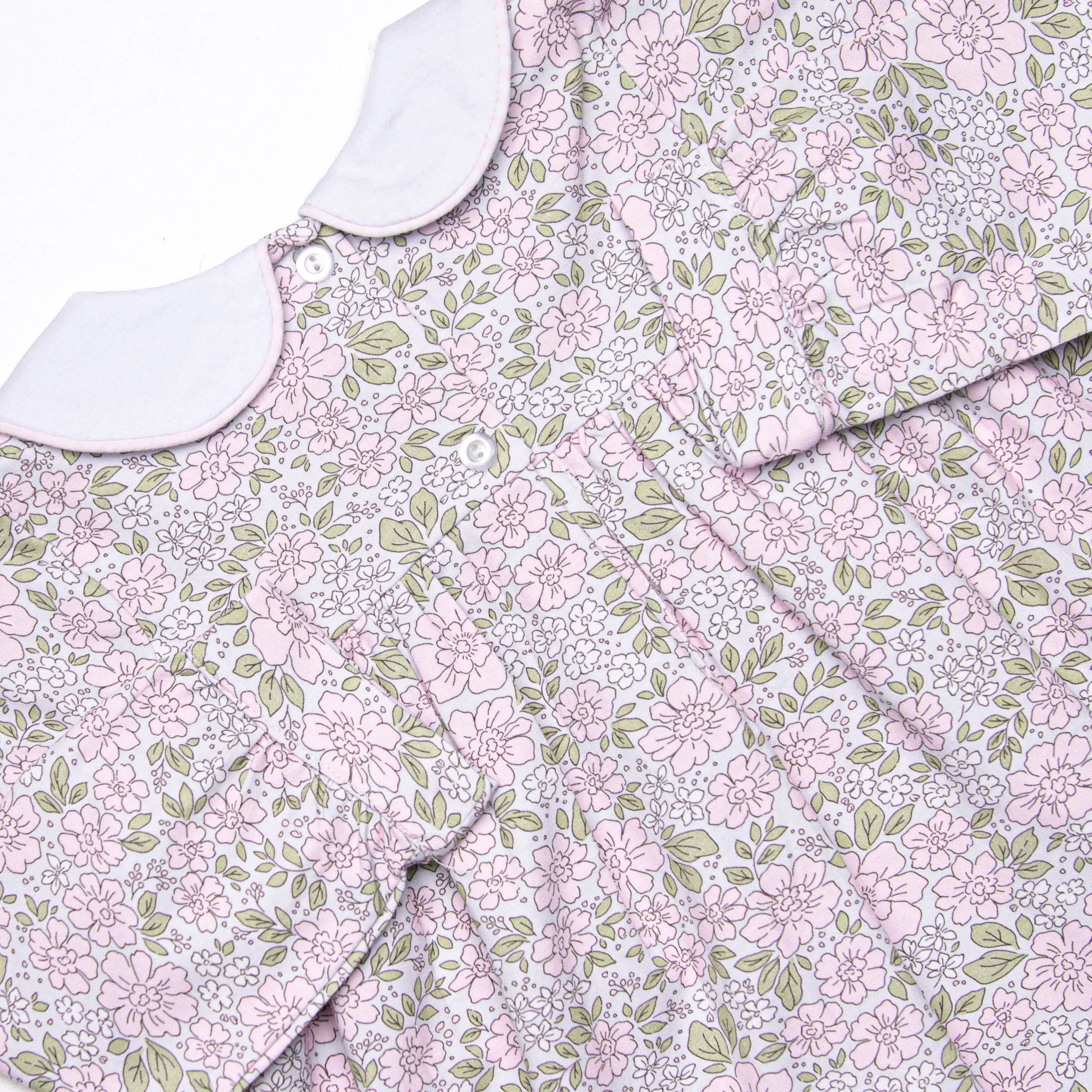 Gingham Gardenias Legging Set, Pink