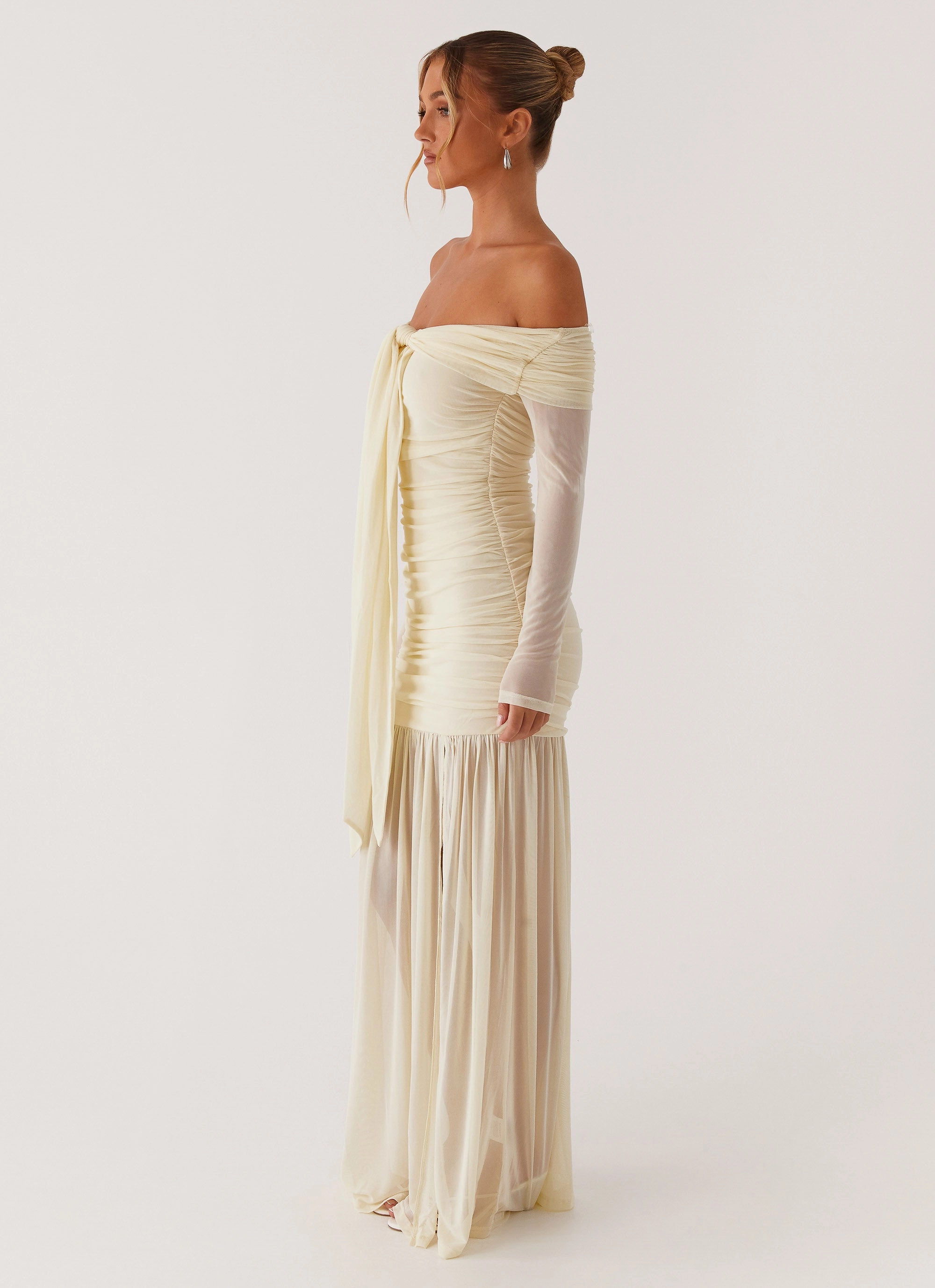 Sleek and Simple Ginny Maxi Dress - Yellow