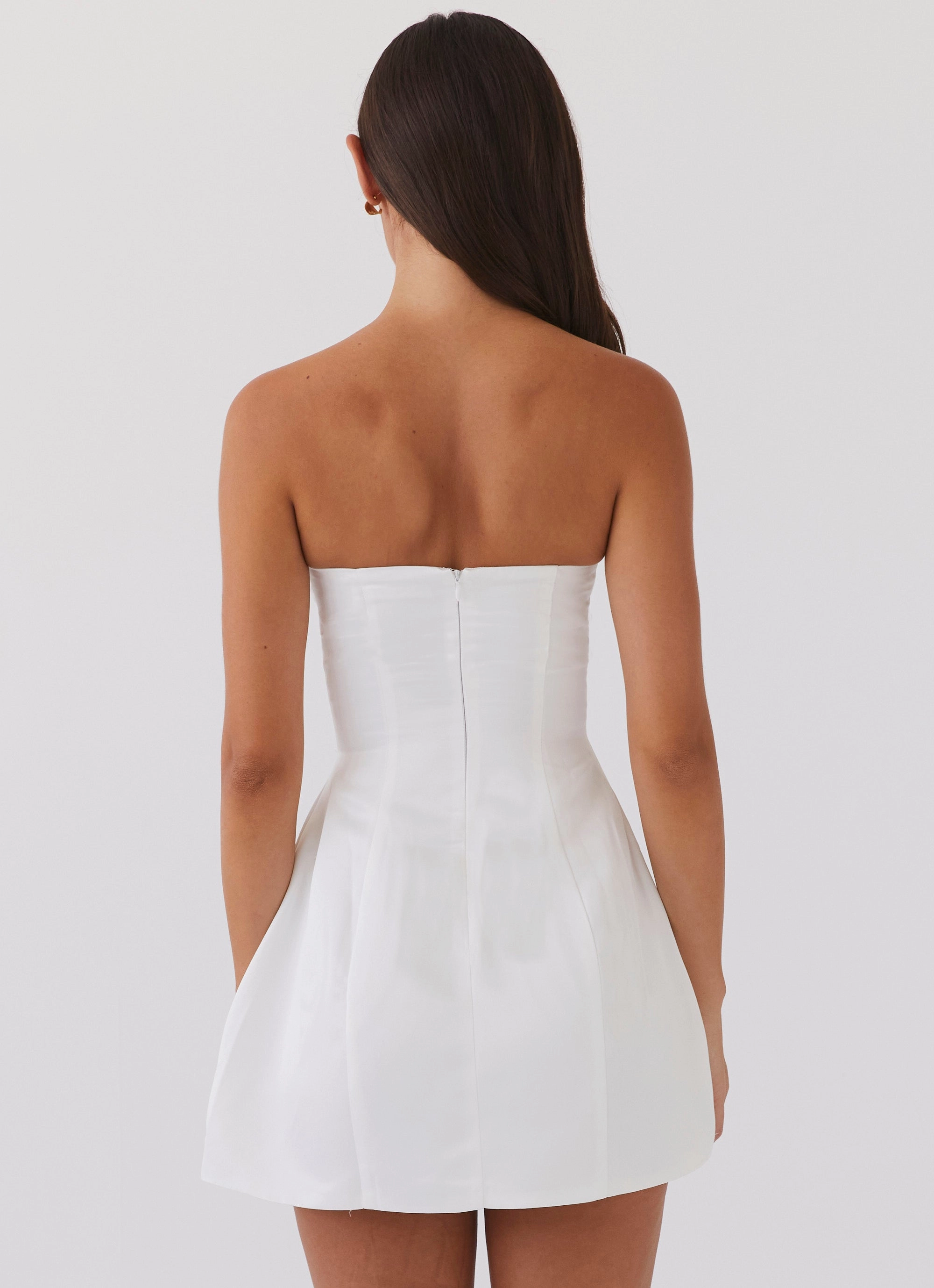 Reversible-Style packable Girl Crush Bow Mini Dress - White