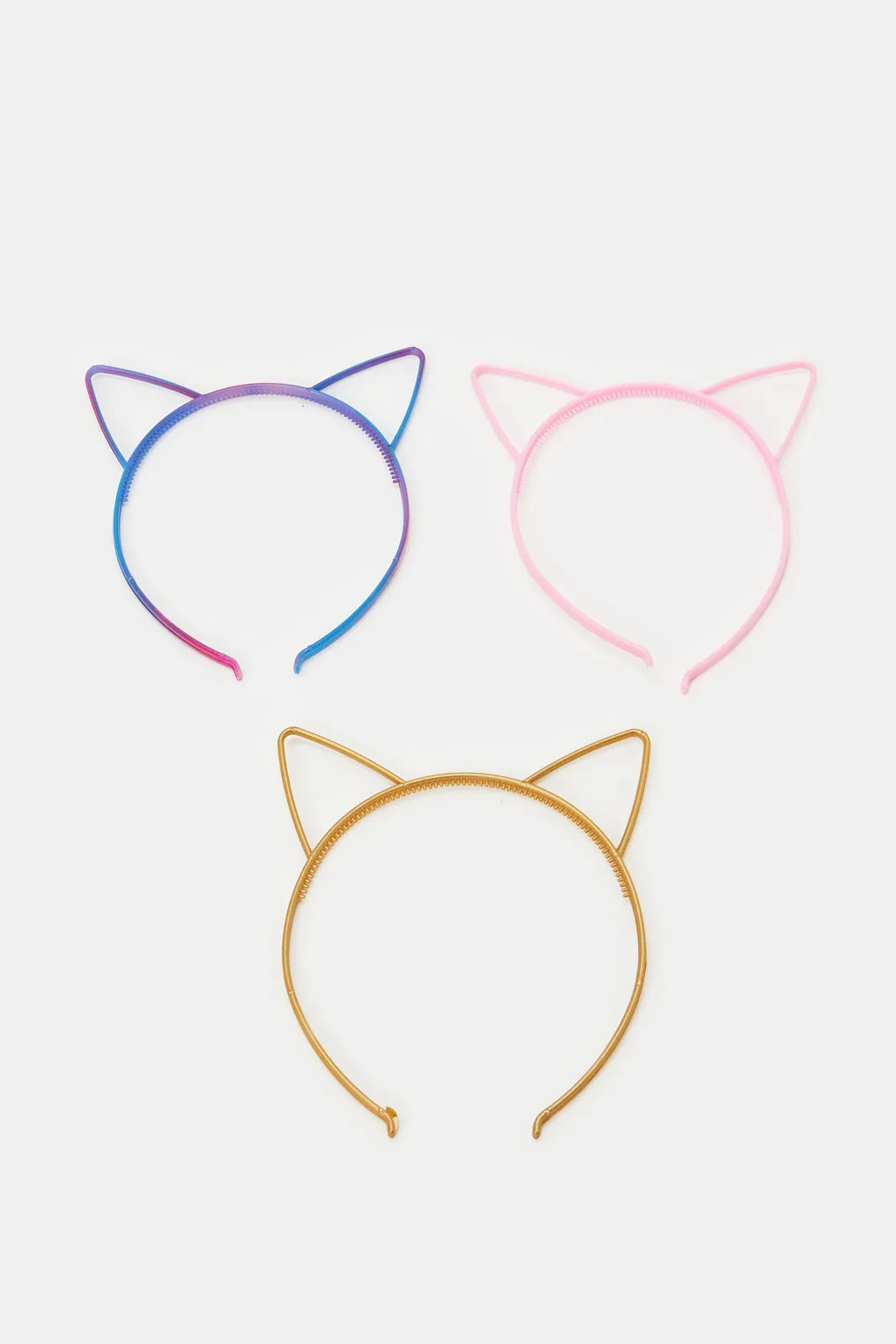 Girls Assorted Cat Ears Headband Set (Pck of 3)