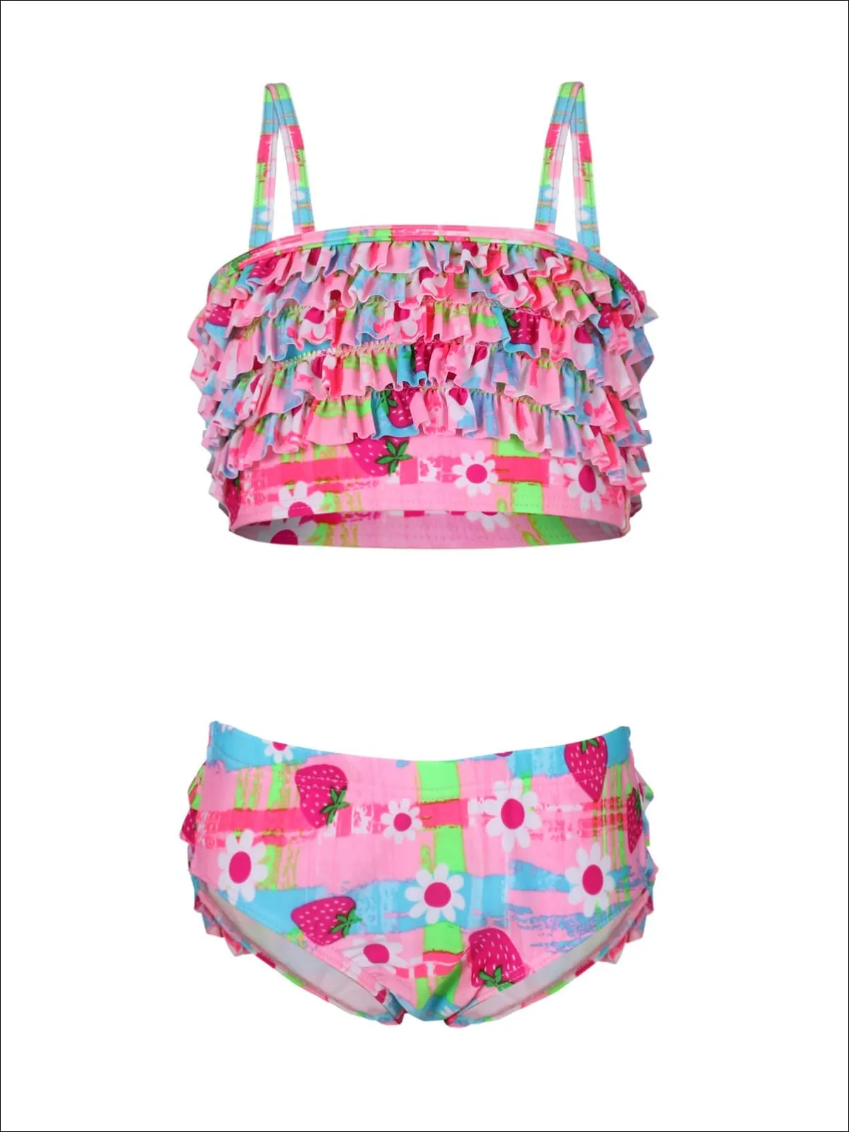 Girls Berry Berry Cute Two Piece Swimsuit
