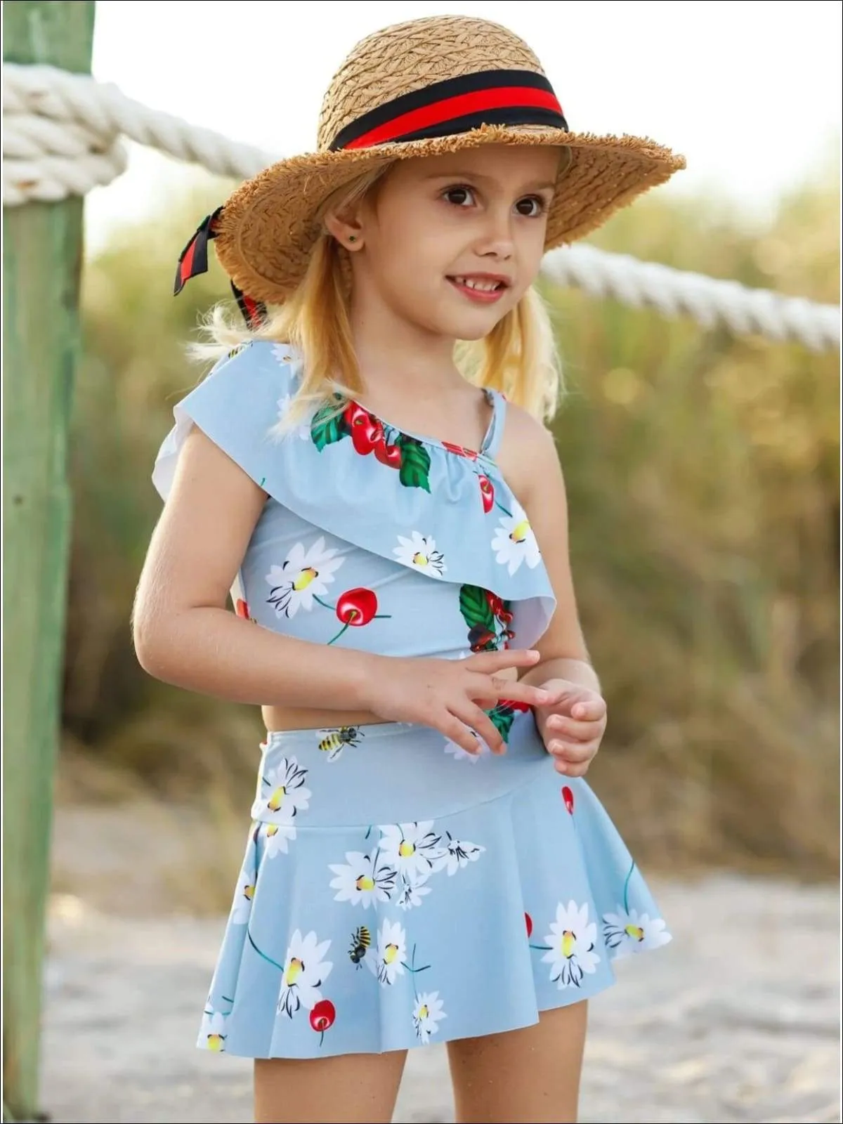 Girls Cherry Chillin Cutie Two Piece Swimsuit