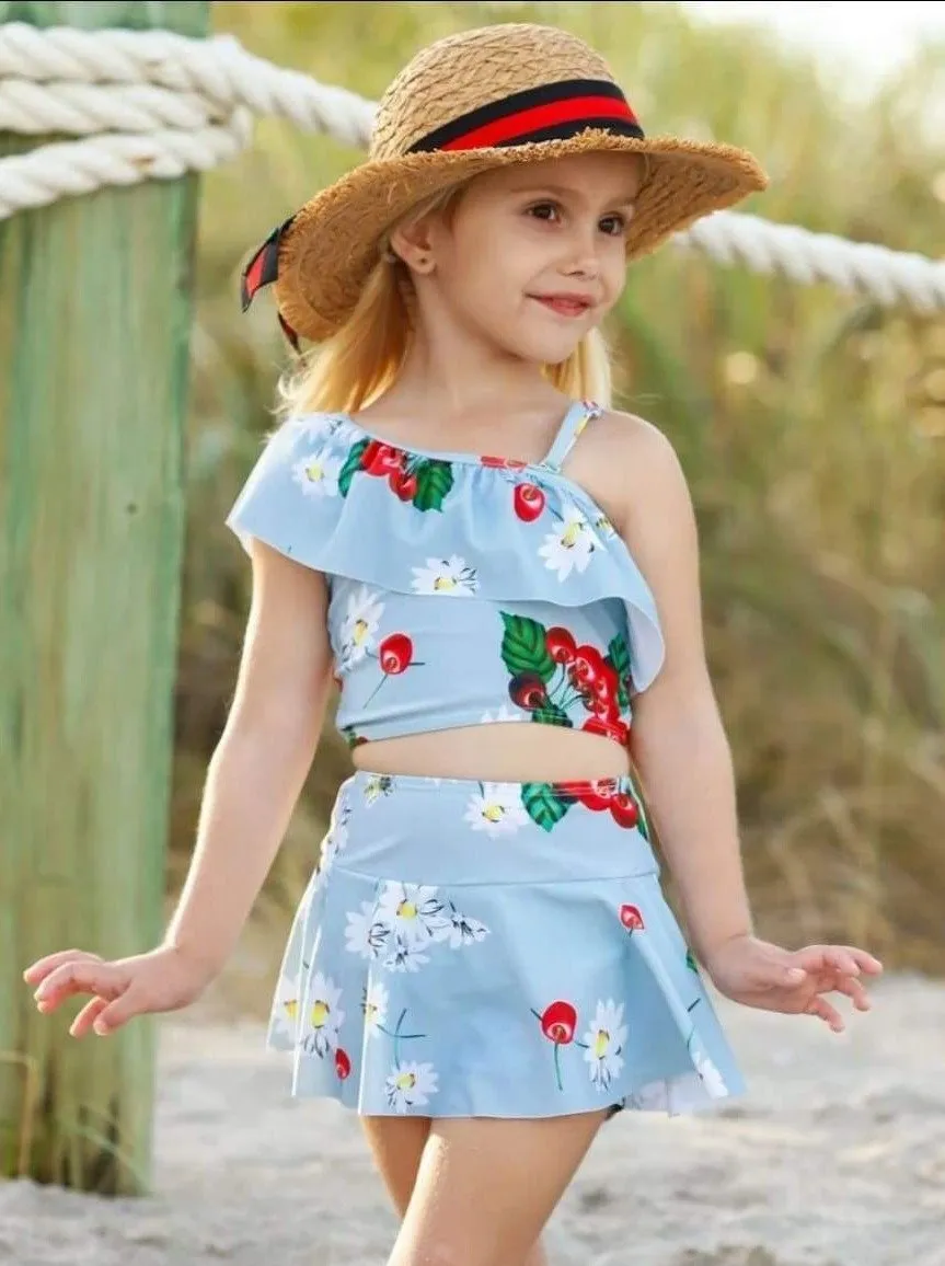 Girls Cherry Chillin Cutie Two Piece Swimsuit