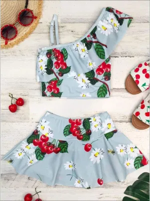 Girls Cherry Chillin Cutie Two Piece Swimsuit
