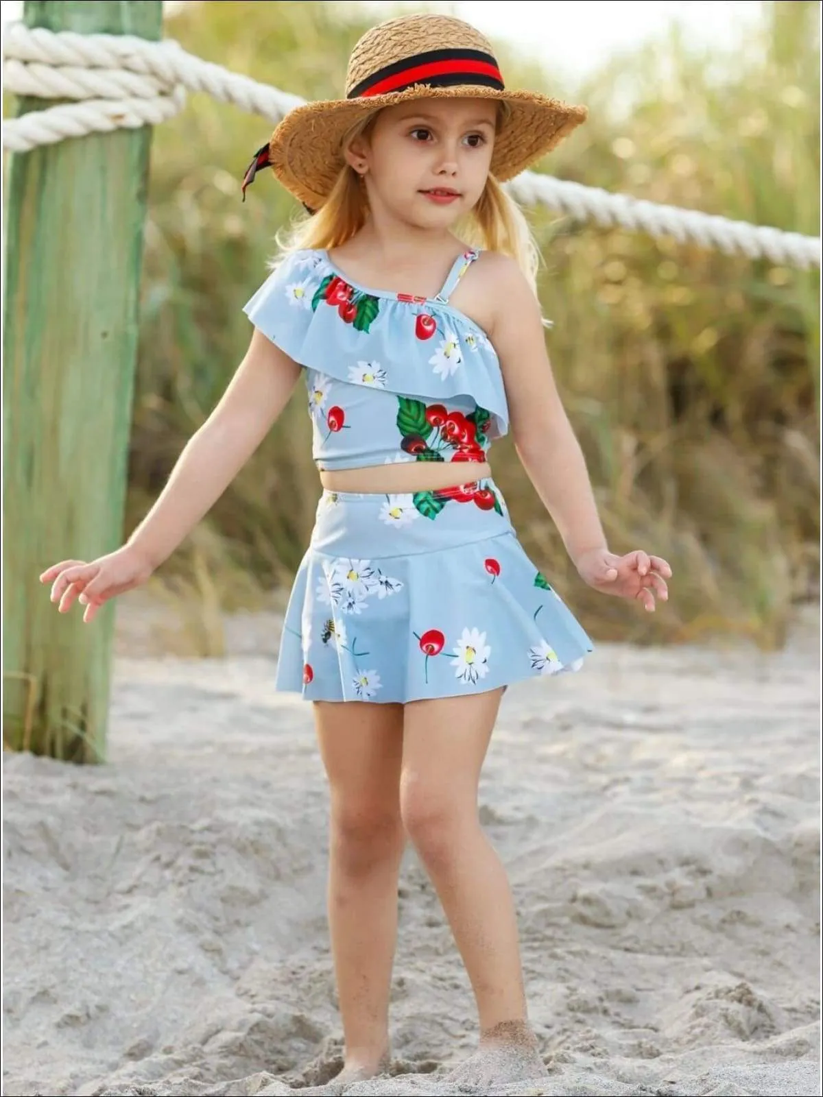 Girls Cherry Chillin Cutie Two Piece Swimsuit