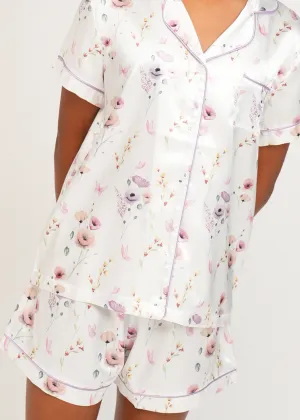 Girls - Edge Of The Meadow Satin Short PJ Set