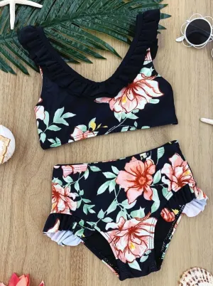 Girls Hibiscus Dreamin' Two Piece Swimsuit