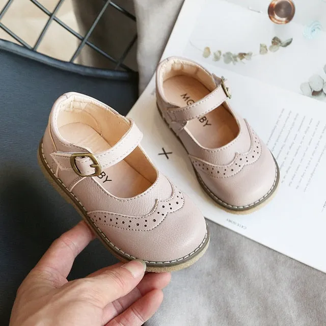 Girl's Leather Casual Flats