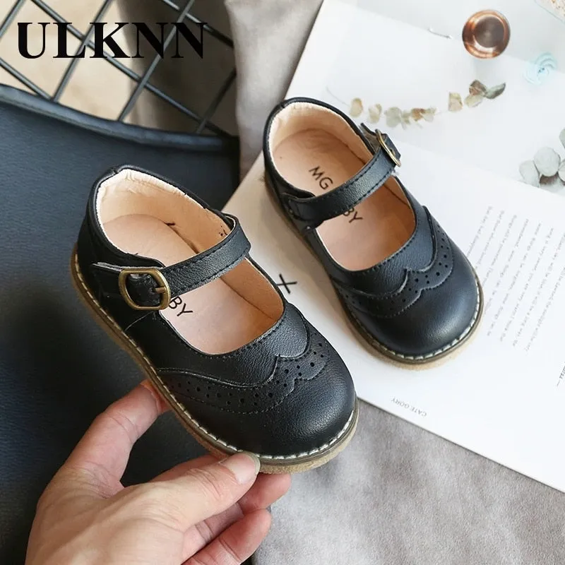 Girl's Leather Casual Flats