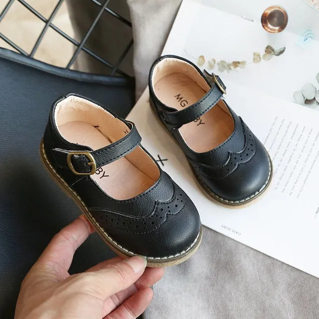 Girl's Leather Casual Flats