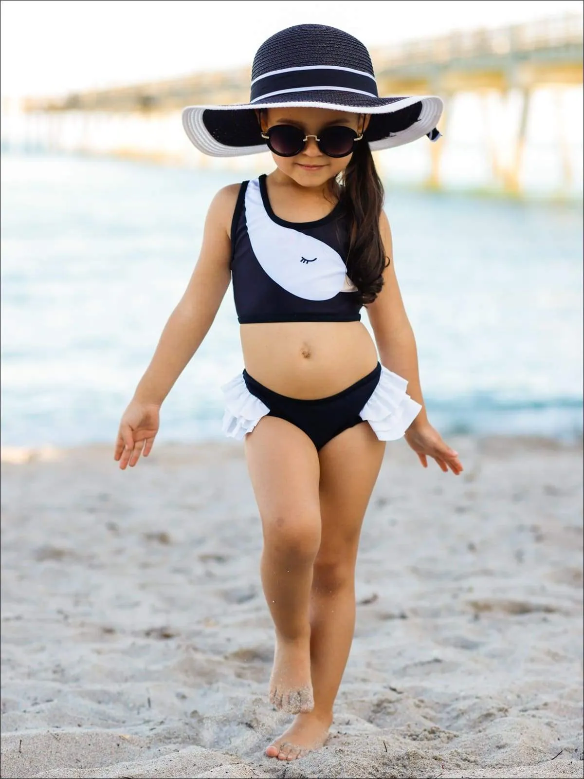 Girls The Swan Beauty Two Piece Swimsuit