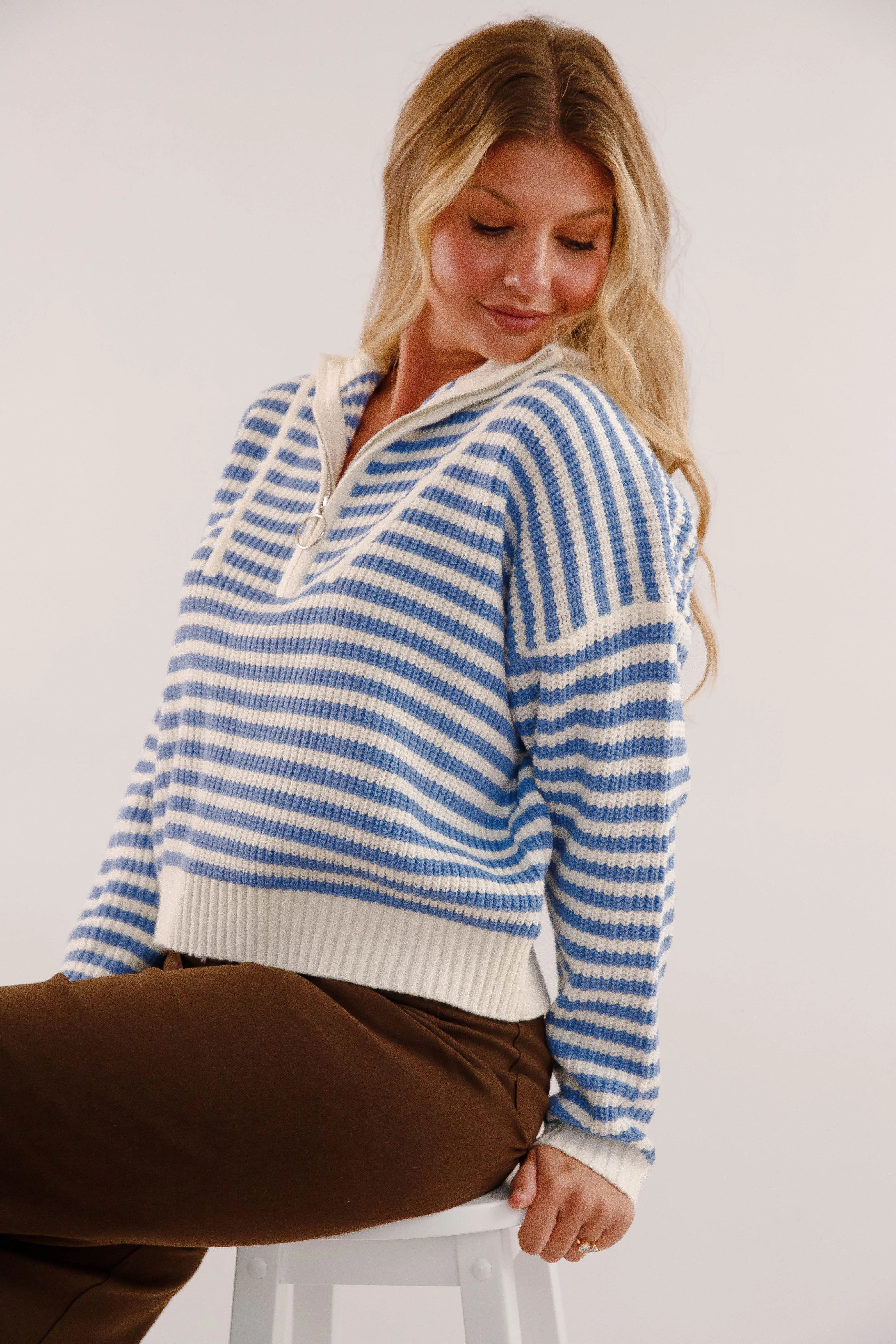 Giving Compliments Pullover-Blue Summer Wardrobe