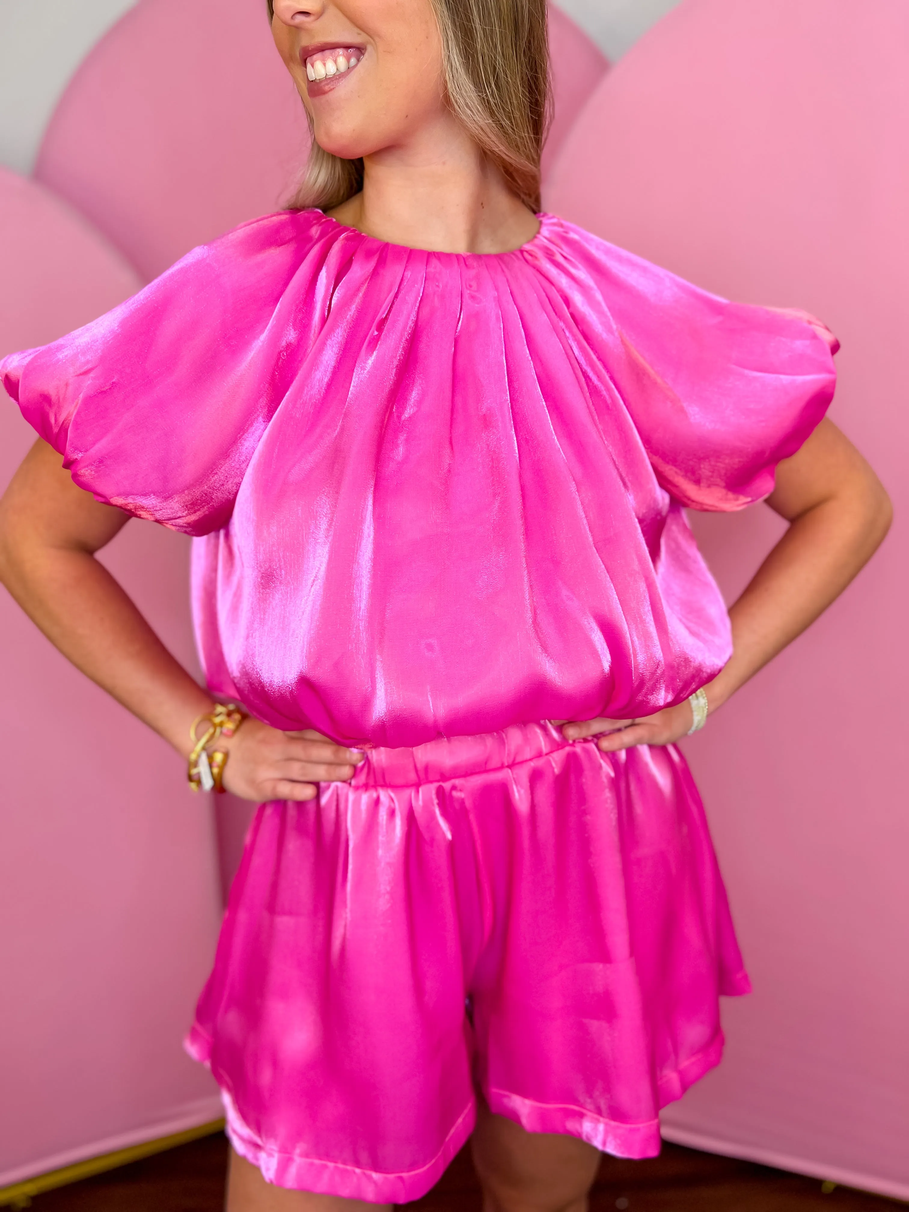 Glam Day Satin Short Set