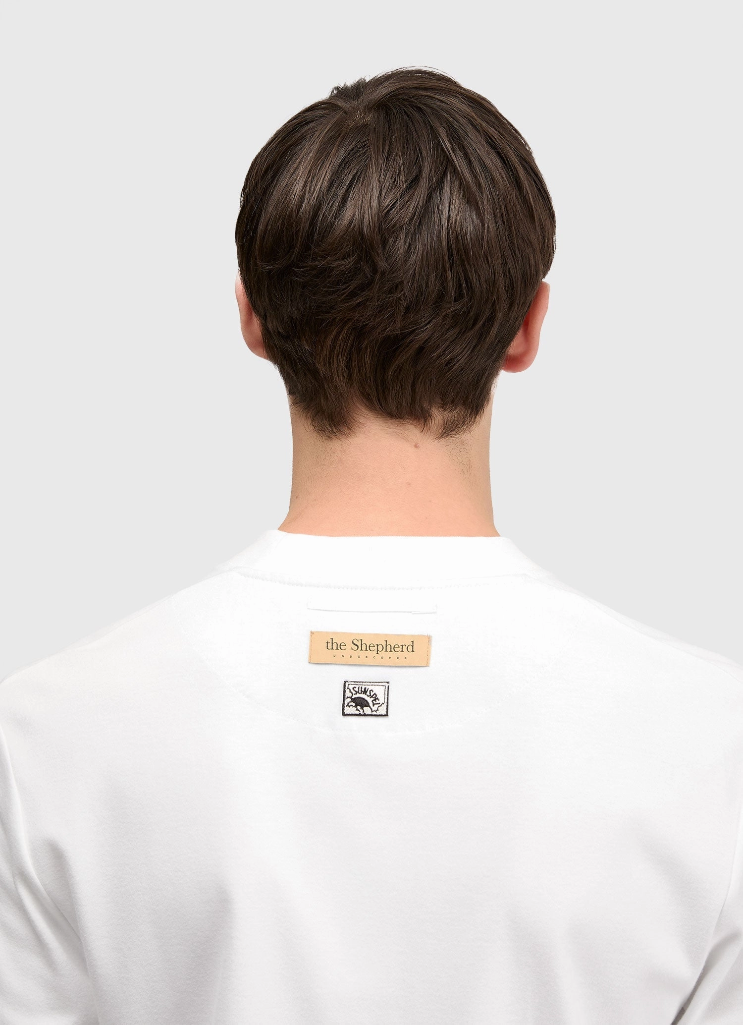 Men's Sunspel x the Shepherd UNDERCOVER Heavyweight T-shirt in White Crew neck classic