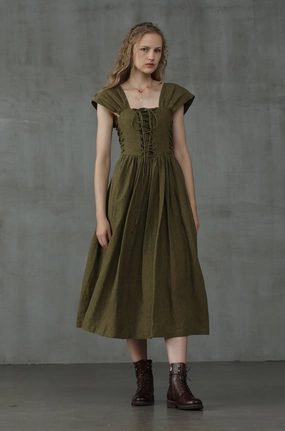 Glory 33 | Front Lace-up Dress Cozy Edge Quick Dry Material Glory 33 | Front Lace-up Dress