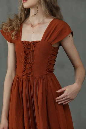 Glory 33 | Front Lace-up Dress Shock Absorbent Padding Glory 33 | Front Lace-up Dress Mild Day Outfit