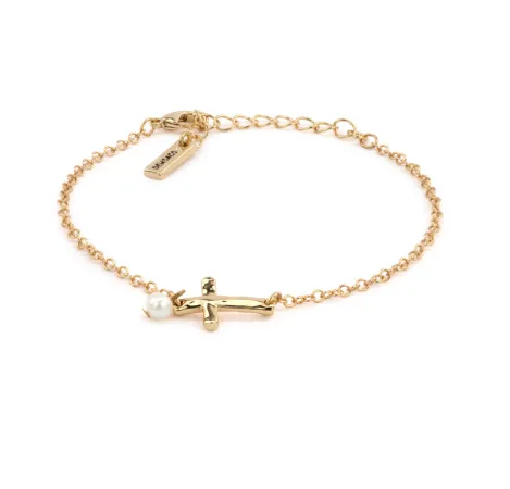 Gold Dainty Cross Bracelet