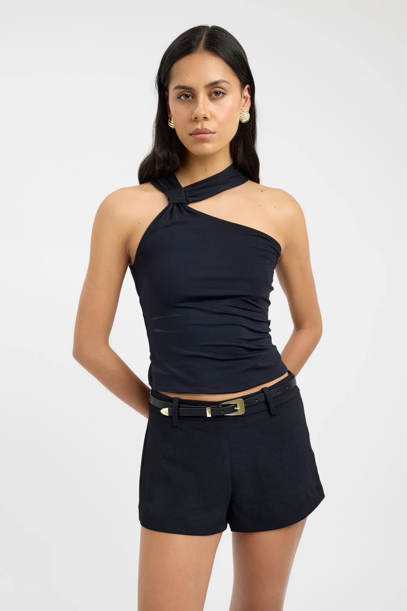 Lounge Ready Double Layered Hem Oyster Low Rise Short