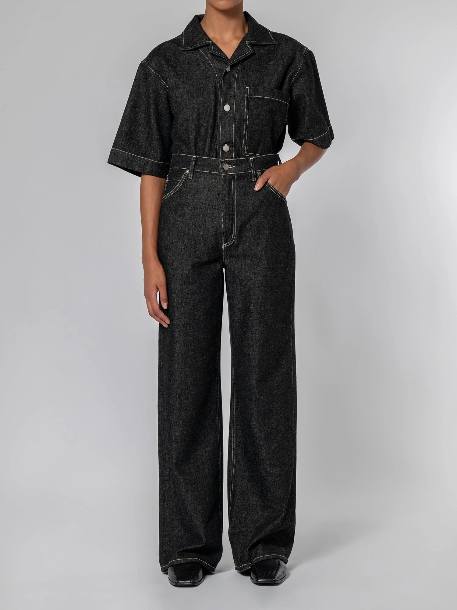 Formal Classic Wear Loose Grace Jean Asphalt