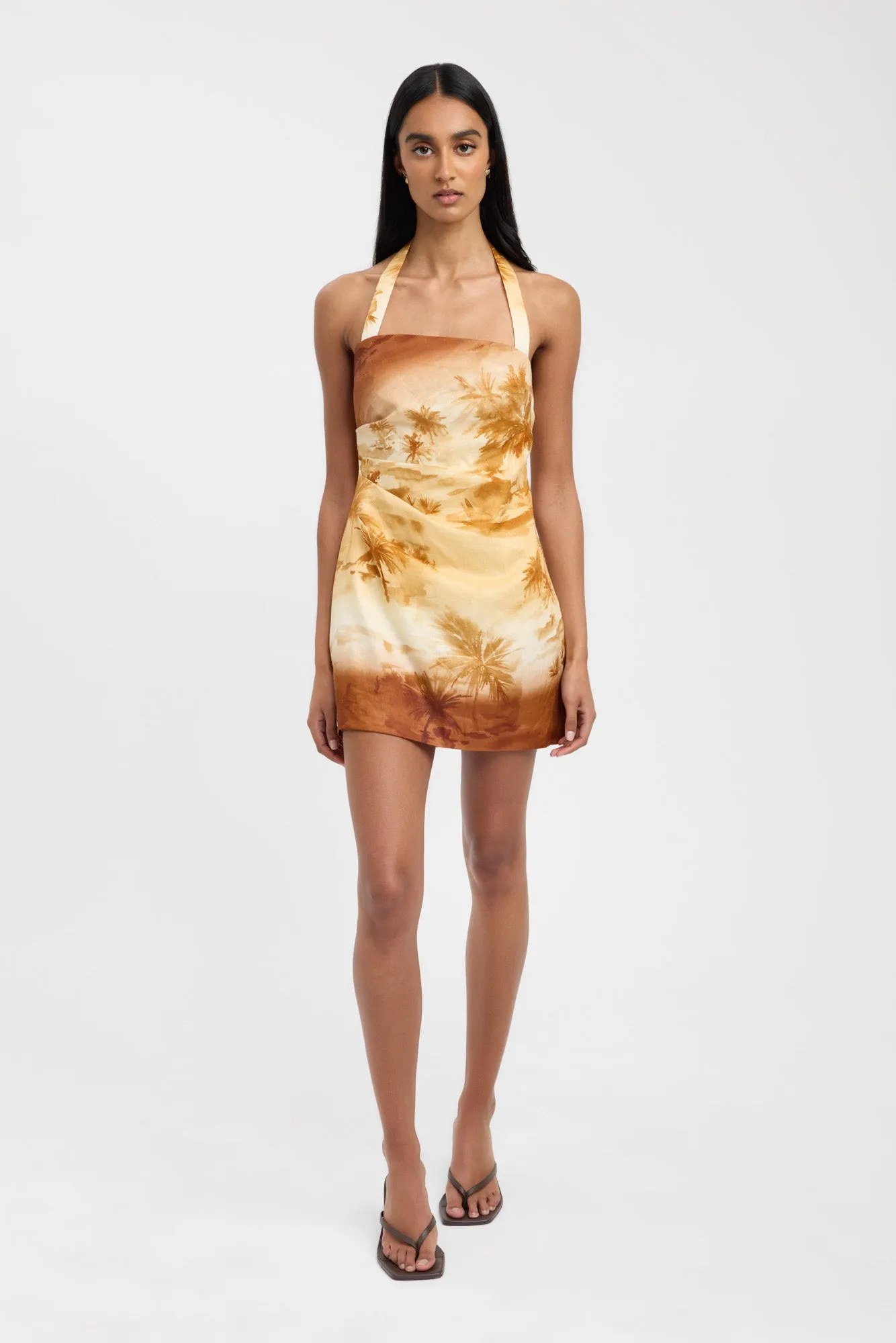 Maui Halter Mini Dress Warm-Layer Resort-Wear