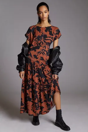 Gradient Look Floral Maxi Dress AntiStaticMaterial Sporty Comfort Floral Maxi Dress