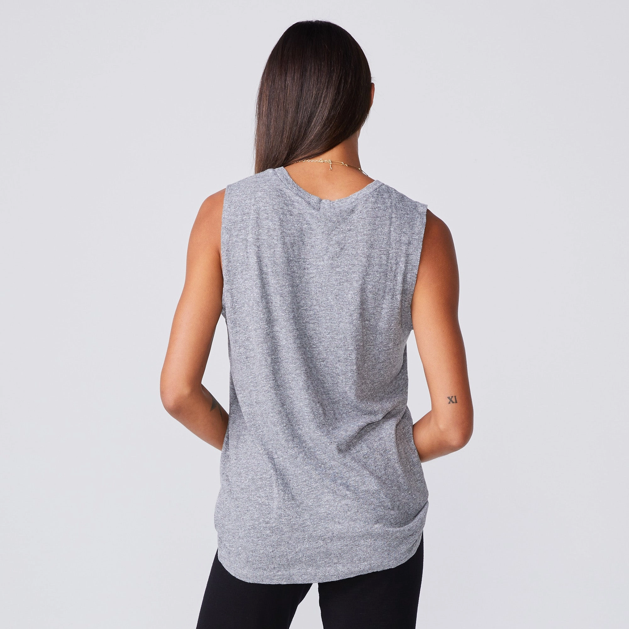 Hidden Zipper Vintage Pullover Boyfriend Muscle Tank