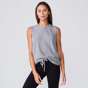 Gradient Colorblock Design Boyfriend Muscle Tank AdjustableHemCuffs Modular Layering System Boyfriend Muscle Tank