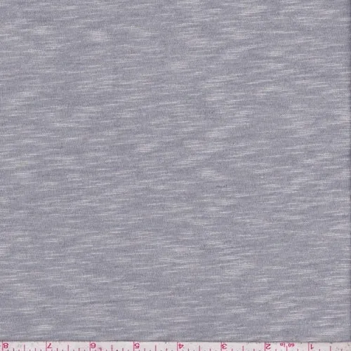 Granite Grey Slubbed Jersey Knit Fabric