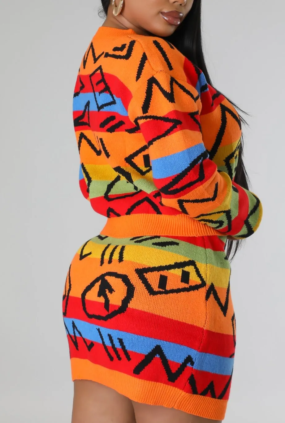 Graphic Design Knit Set