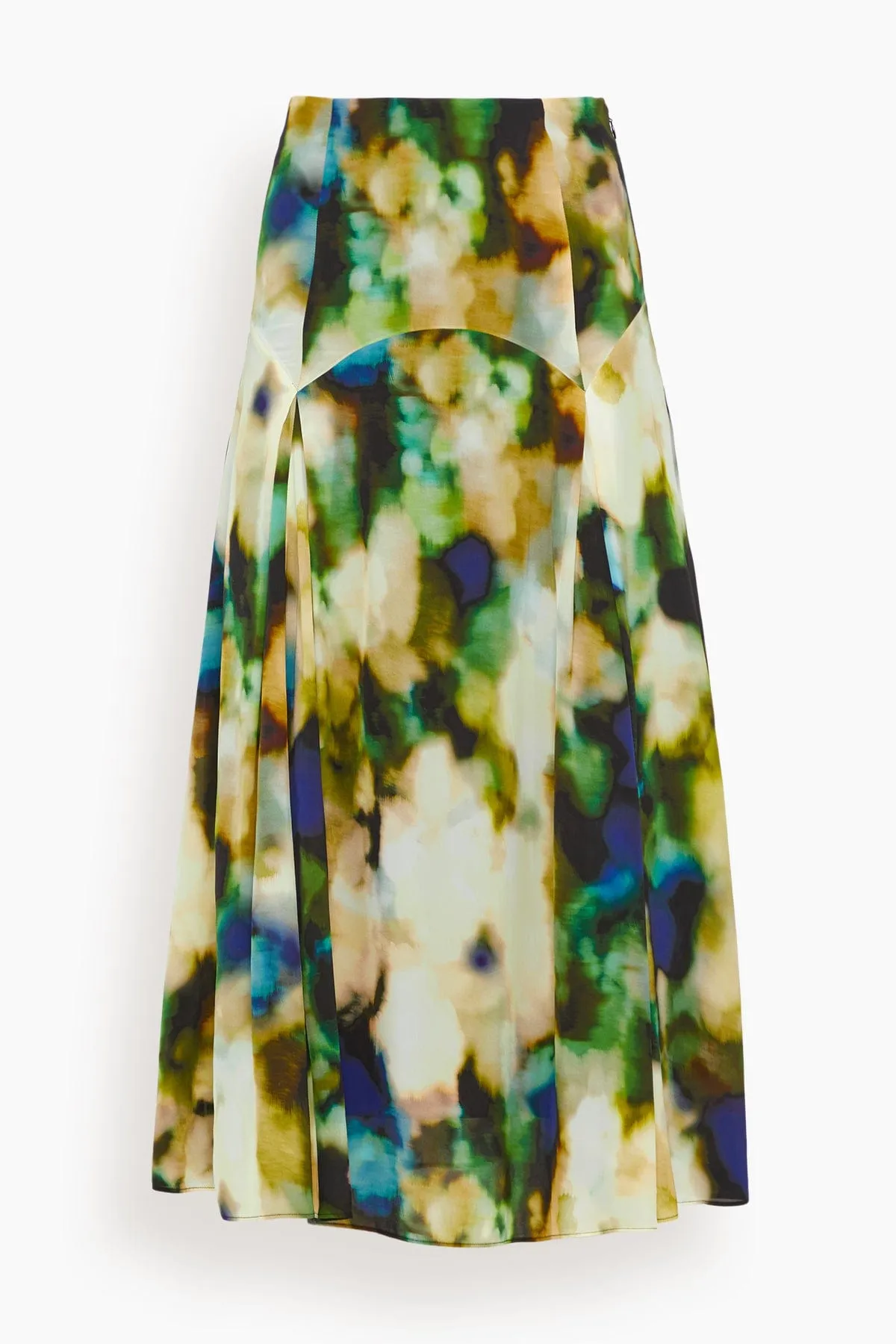Gray Skirt in Blurred Floral