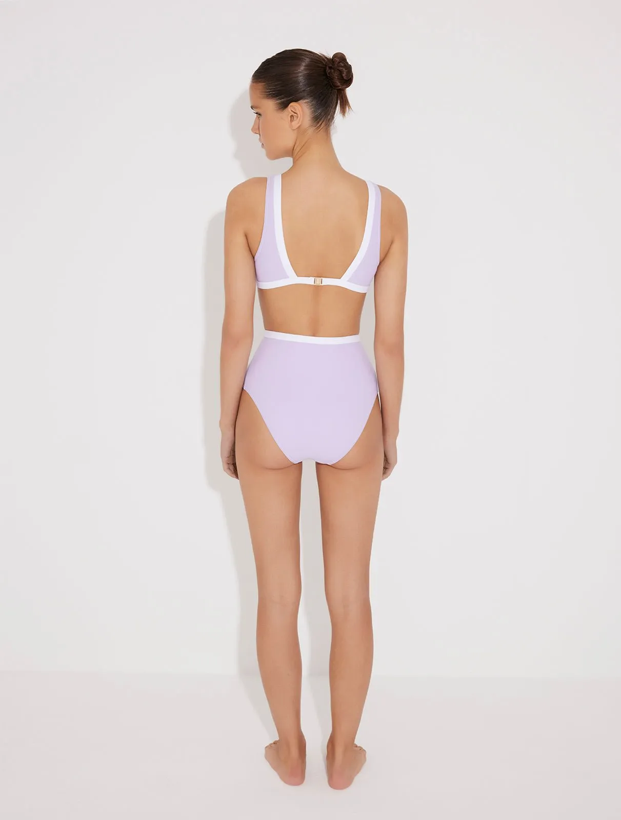 Greca Lilac/White Bikini Set