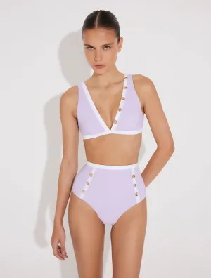 Greca Lilac/White Bikini Set