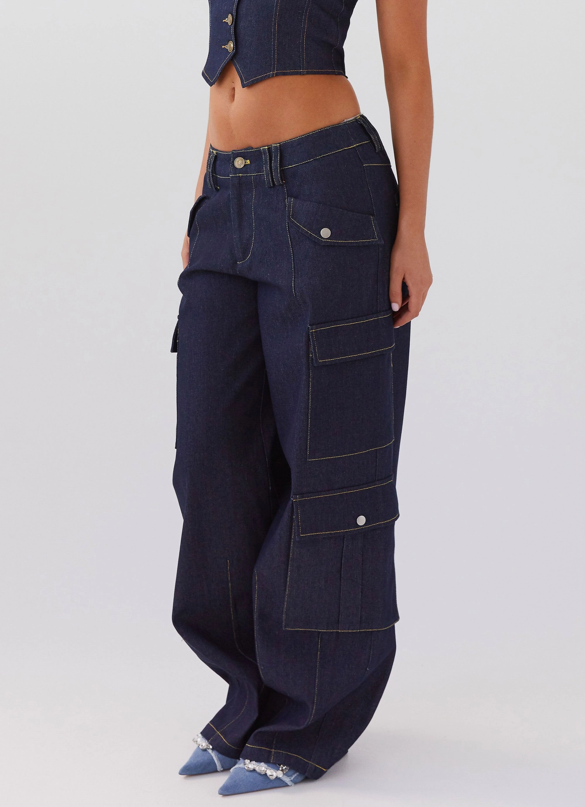 Greedy Denim Cargo Pants - Indigo OdorResistant