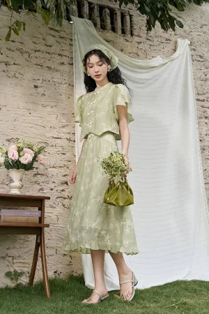 Green Blouse and Skirt Set Separately Sold