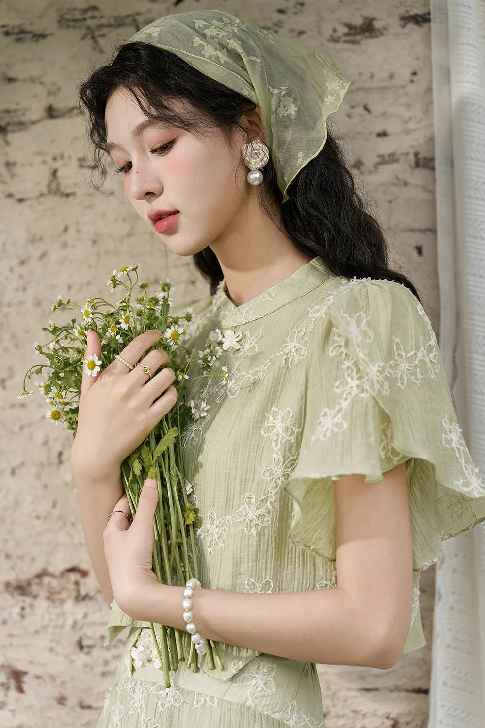 Green Blouse and Skirt Set Separately Sold