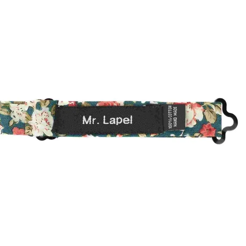 Green Floral Bow Tie