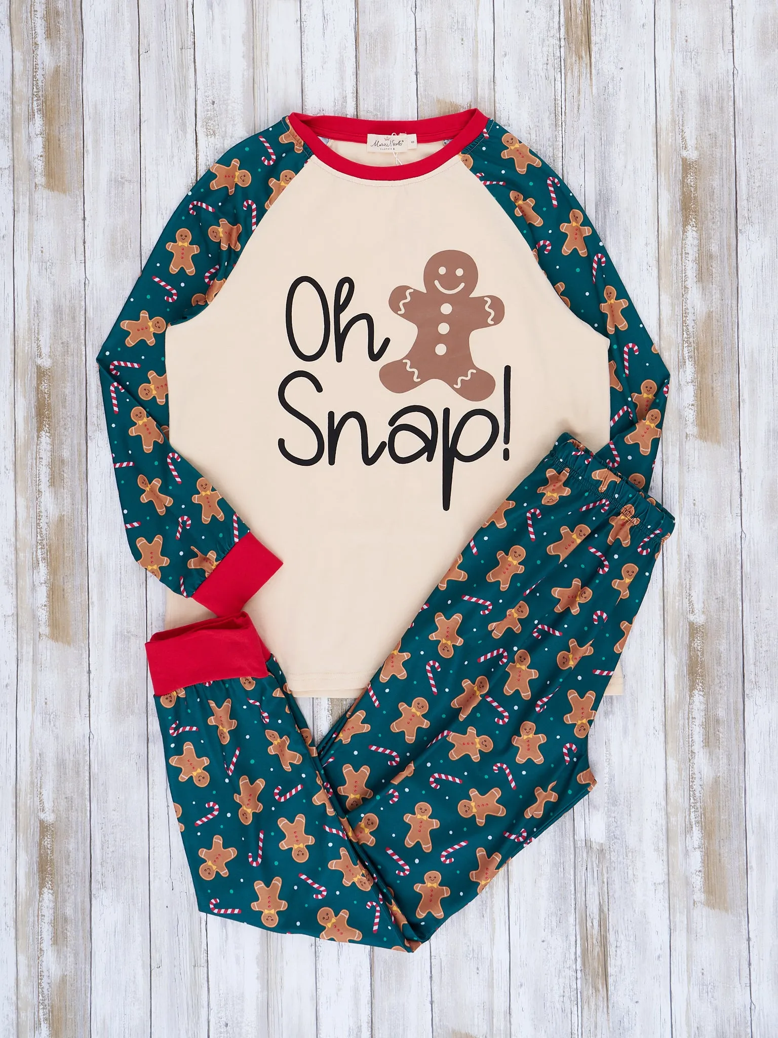Green Ginger Snap Raglan Family Pajamas