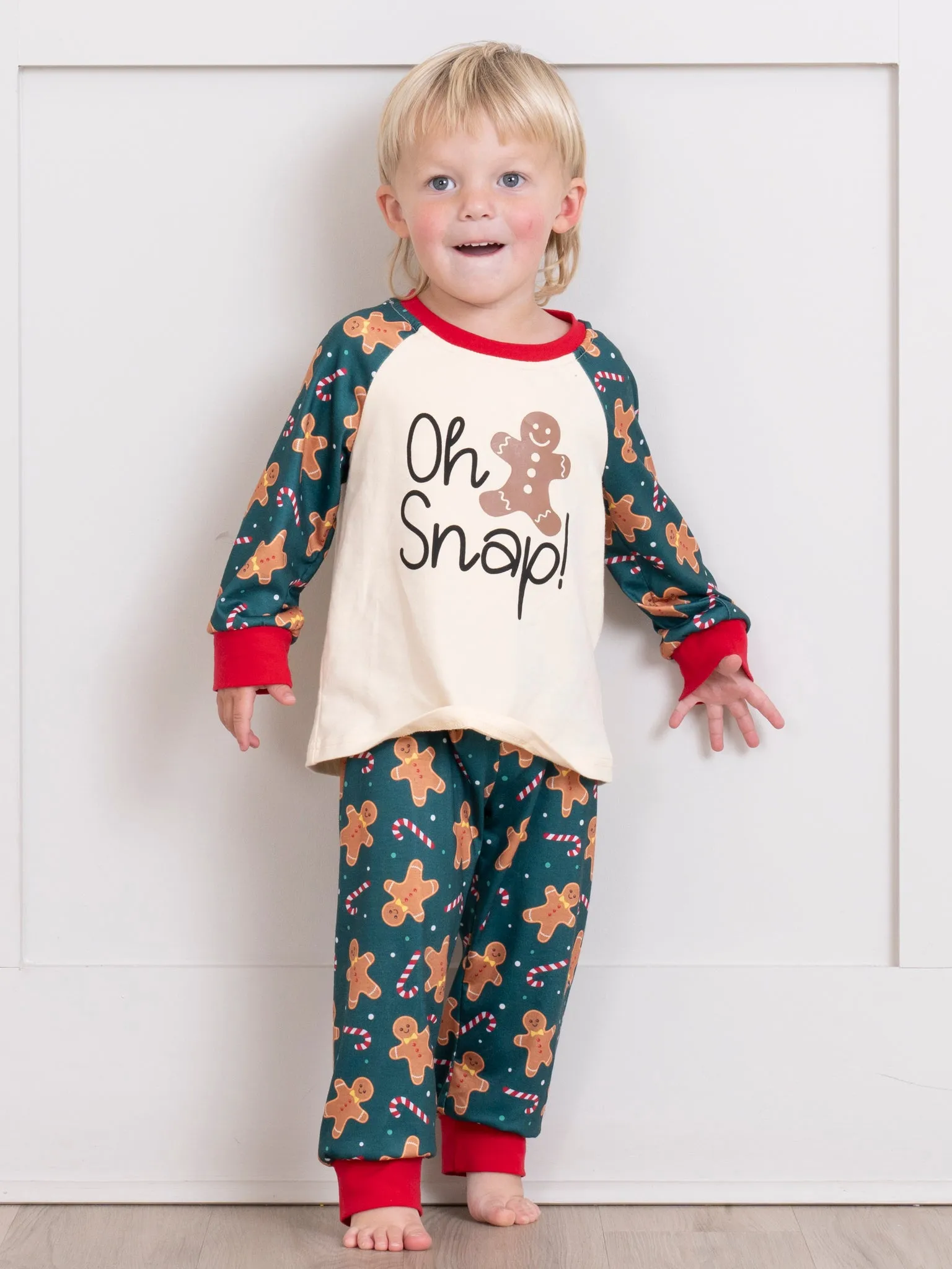 Green Ginger Snap Raglan Family Pajamas