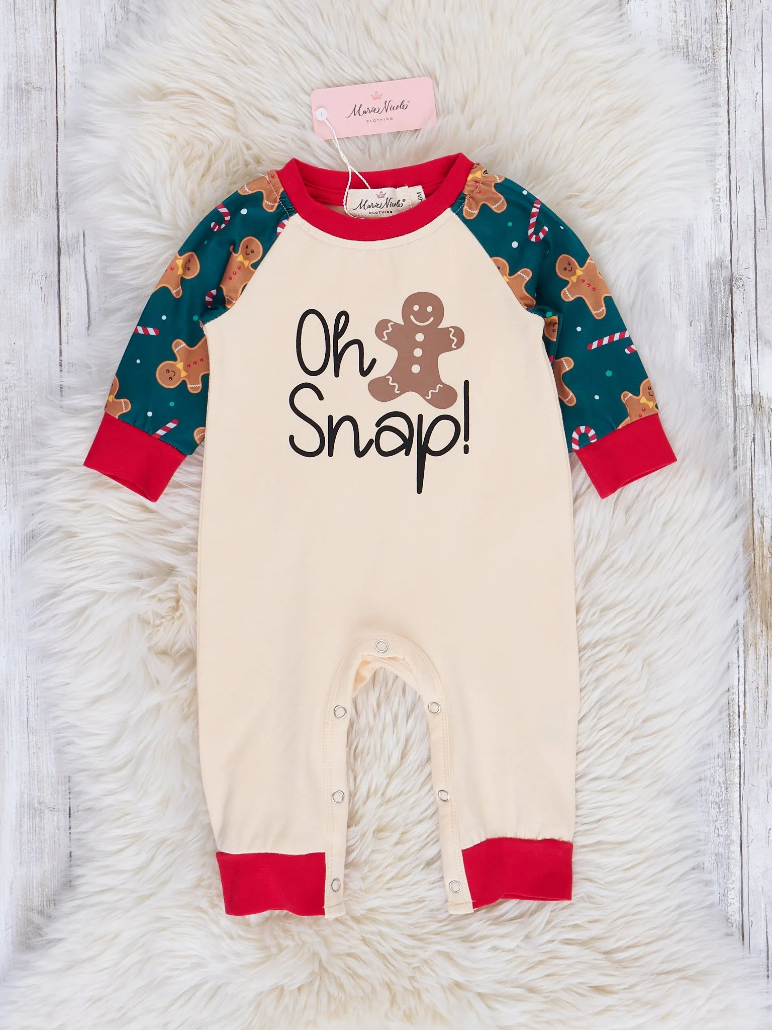 Green Ginger Snap Raglan Family Pajamas