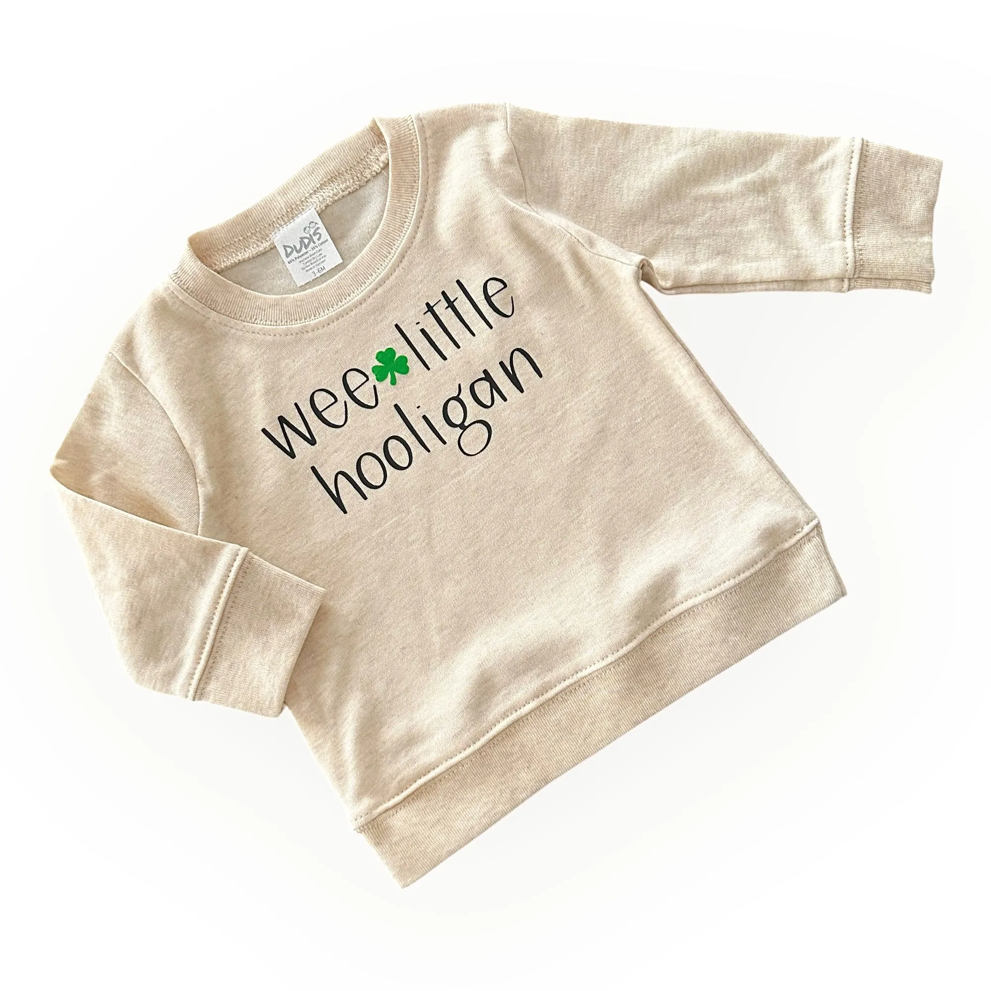 Green Shamrocks and Cream 'Wee Little Hooligan' Lounge Set