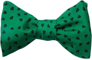Green Silk Bow Tie | Shamrocks Self Tie Bow Tie