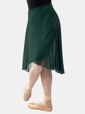 Green Wrap Long Dance Skirt MP310