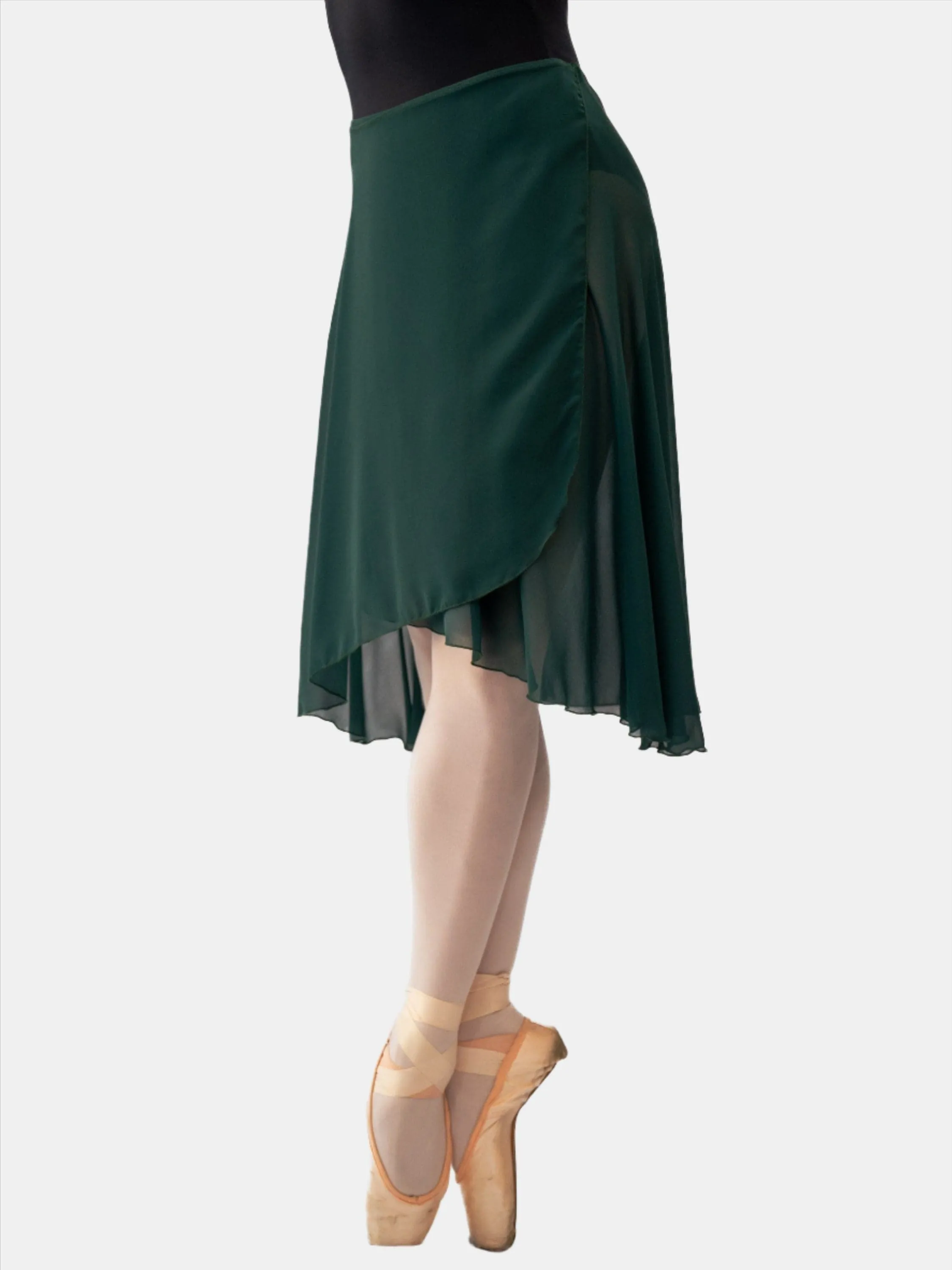 Green Wrap Long Dance Skirt MP310