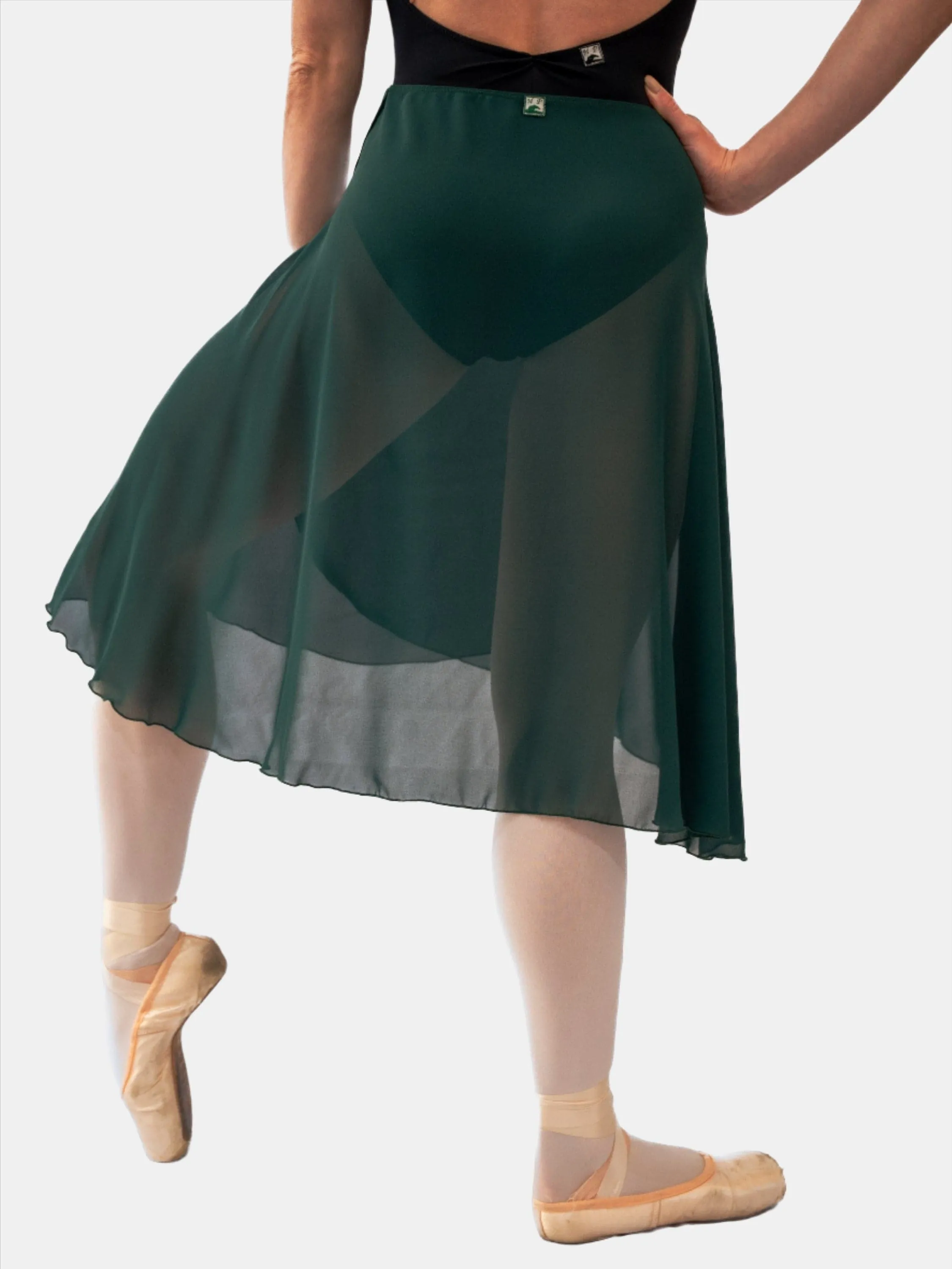 Green Wrap Long Dance Skirt MP310