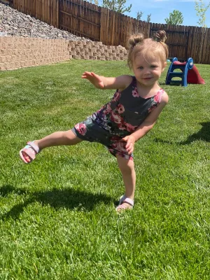 Grey Floral Tank Summer Zip Baby Romper