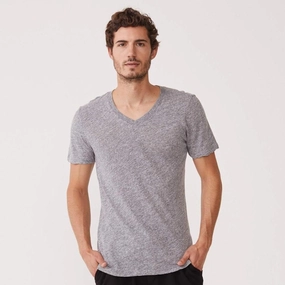 Grid Jacquard Weave V Neck Tee V Neck Tee Low Profile Stitching Breathable Material