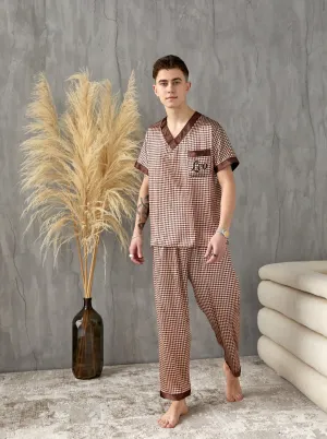 Groom Satin Pajamas Bachelor Party Satin Men's Pajamas - Short   Short