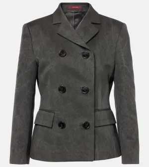 Gucci Double-breasted cotton canvas delav√É¬© jacket