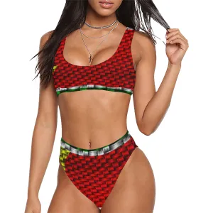 GWADA FLAG Sport Top & High-Waisted Bikini Swimsuit